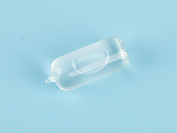 Transparent glass tubular bubble level has no scale with a single tip