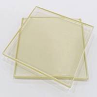 2 pieces of transparent rectangular radiation resistant glasses