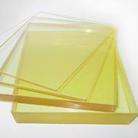 Four kinds of yellowish radiation shielding glasses of different thickness