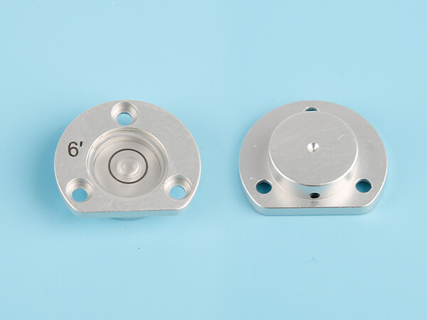 2 semicircle level bubbles on the front and back views